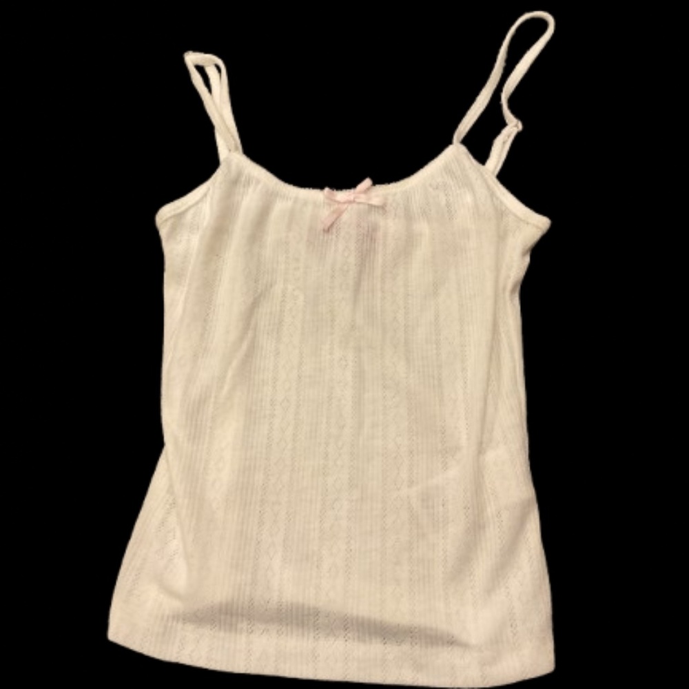 Edikted, UNWORN, White tank top with pink bow, Xs